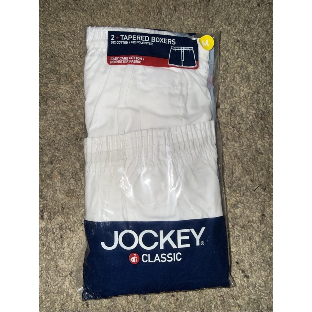 Vintage Jockey Tapered Boxers Men's Size Medium 2-Pack White 2004